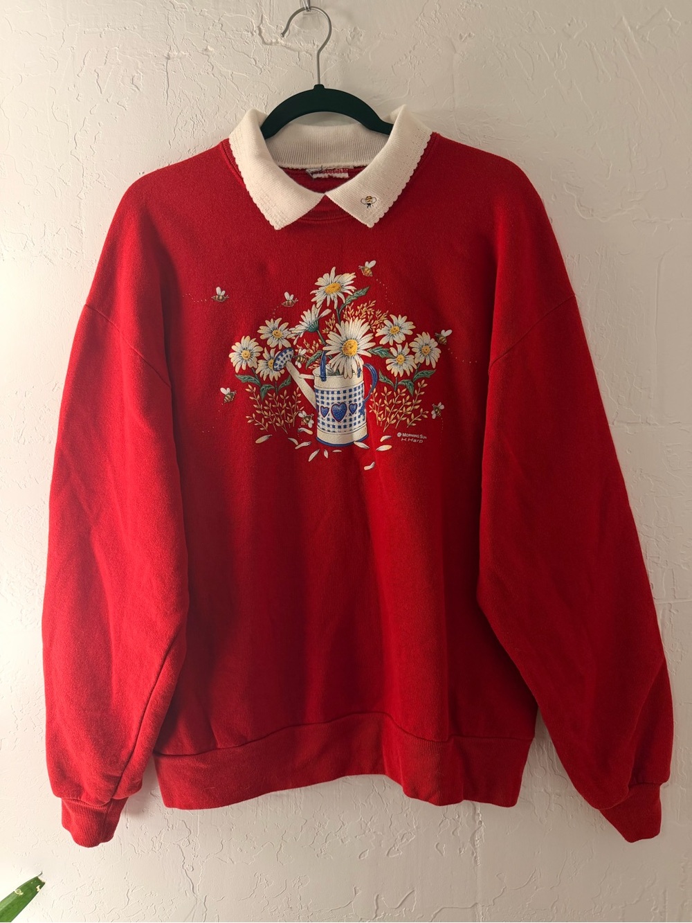 90s collared sweatshirt